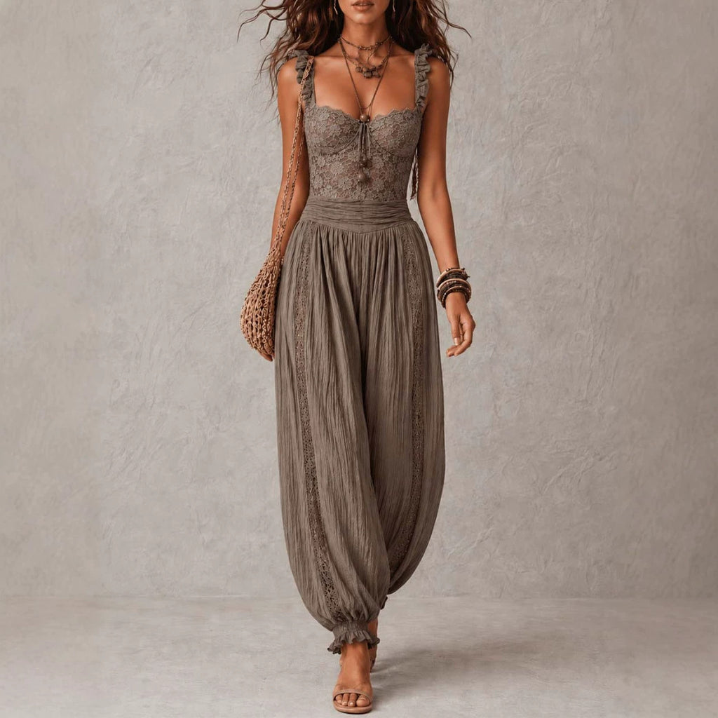 New Women's Harlan Pants Fashion Elegant Lace Sexy Jumpsuit