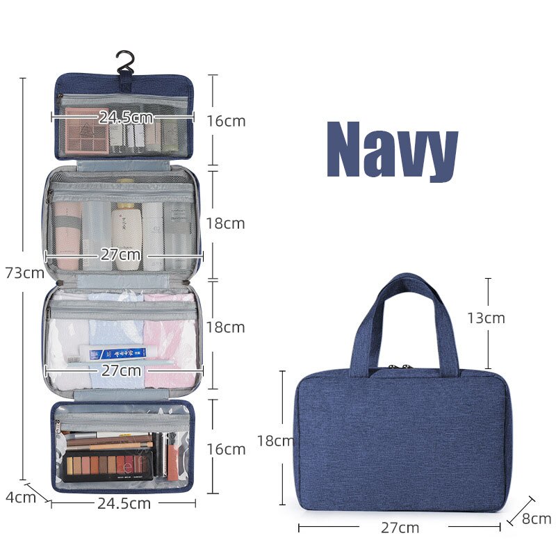 Four-fold Storage Bag Travel Waterproof  Dry And Wet Separation Wash Organizer Bathroom And kitchen Sundries Storage Hanging Bag