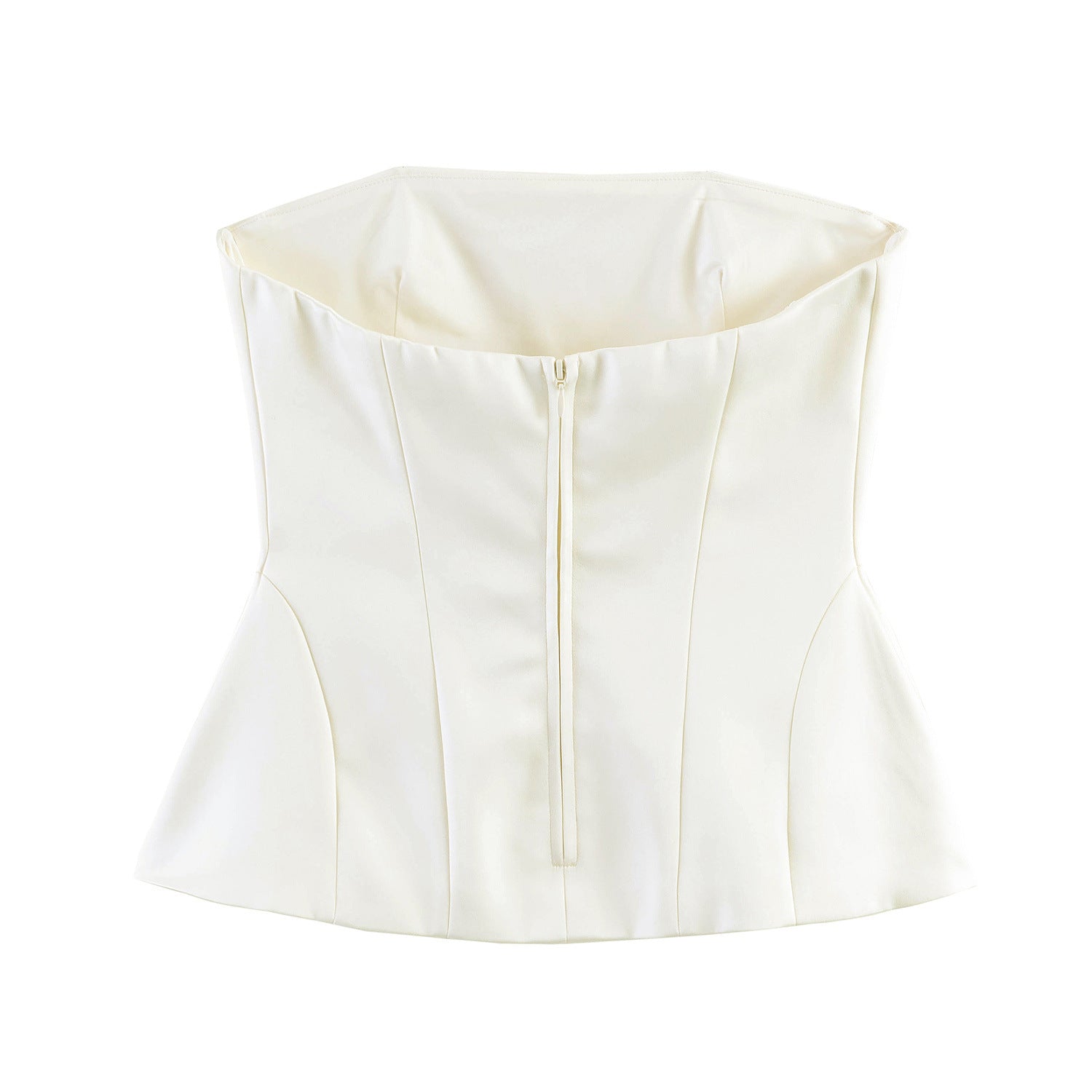 Short skirt strapless top+mini skirt set