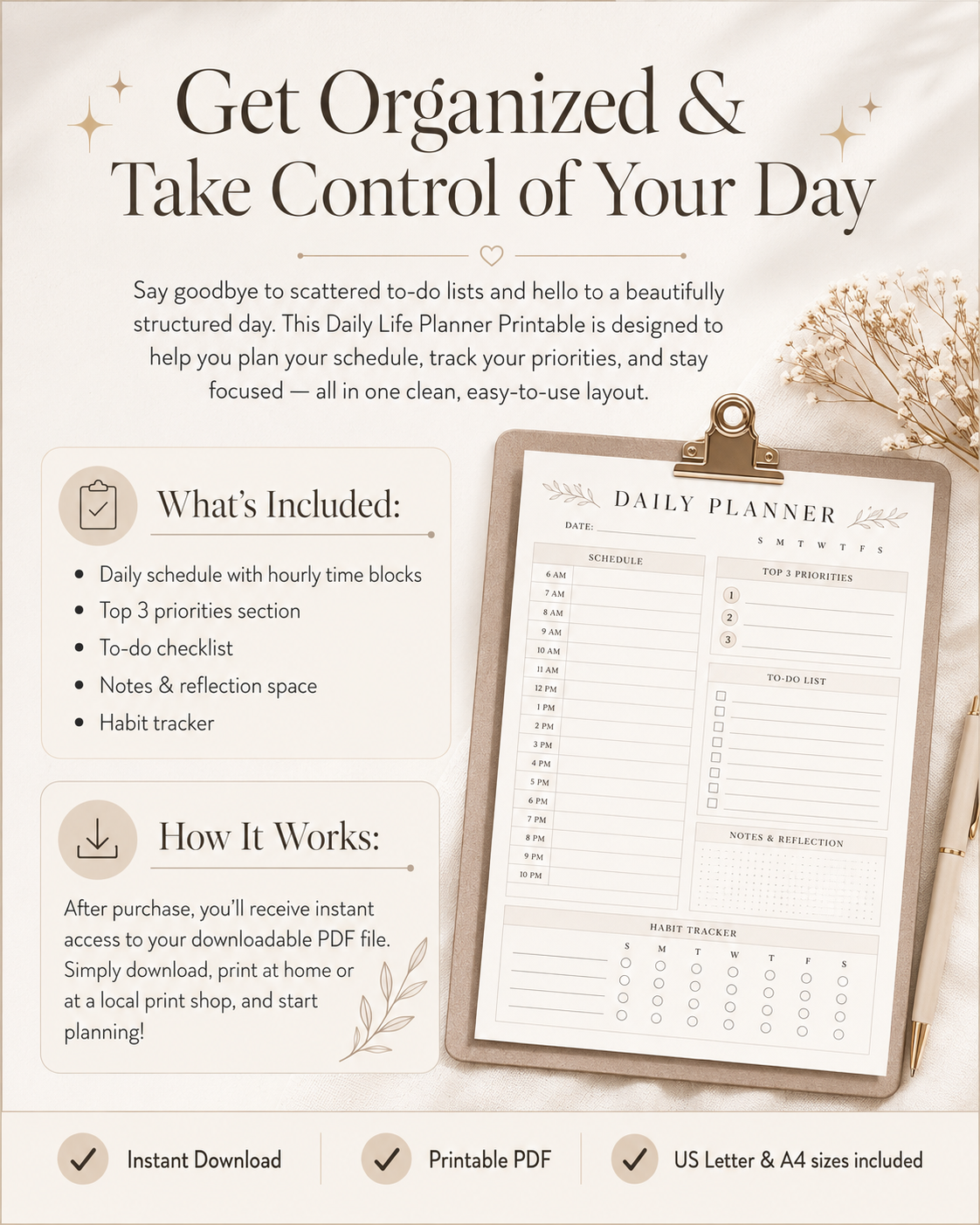 Daily Life Planner Printable