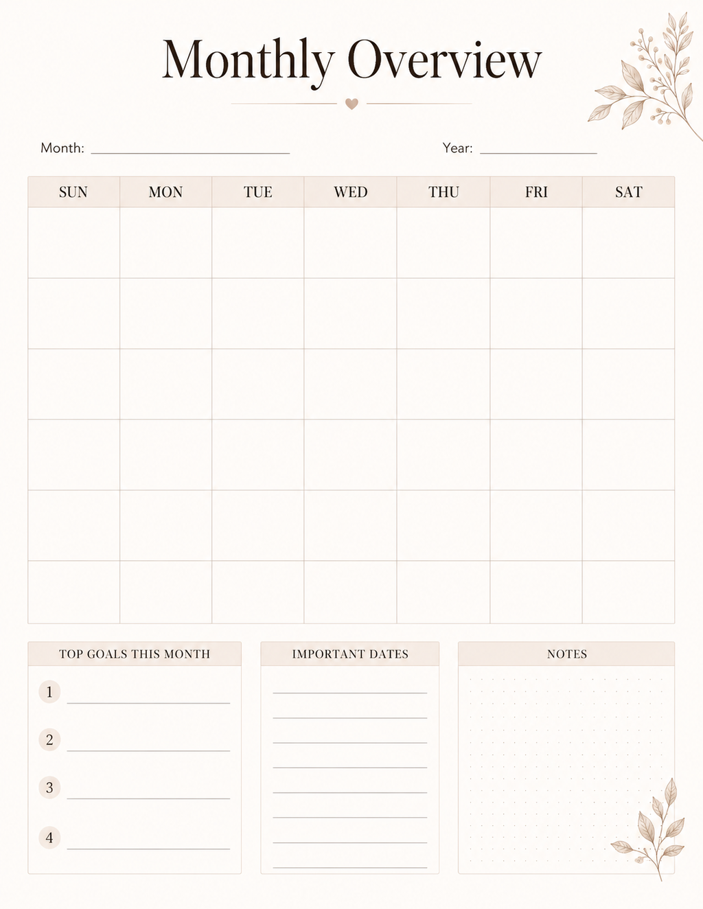 Daily Life Planner Printable