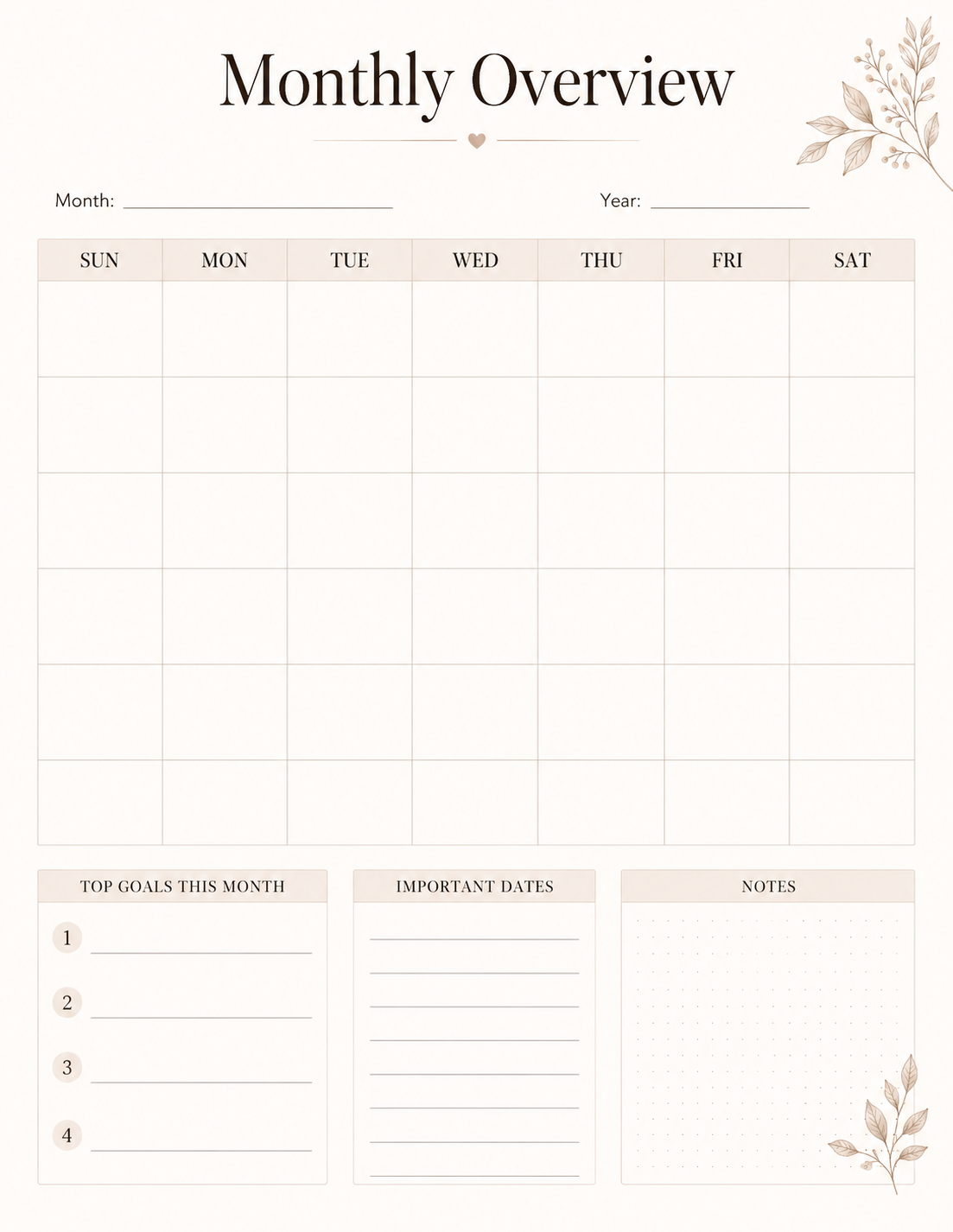 Daily Life Planner Printable