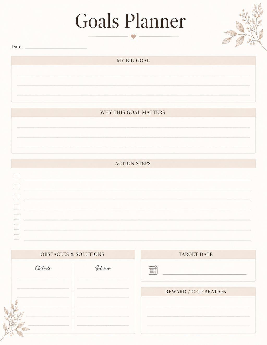 Daily Life Planner Printable