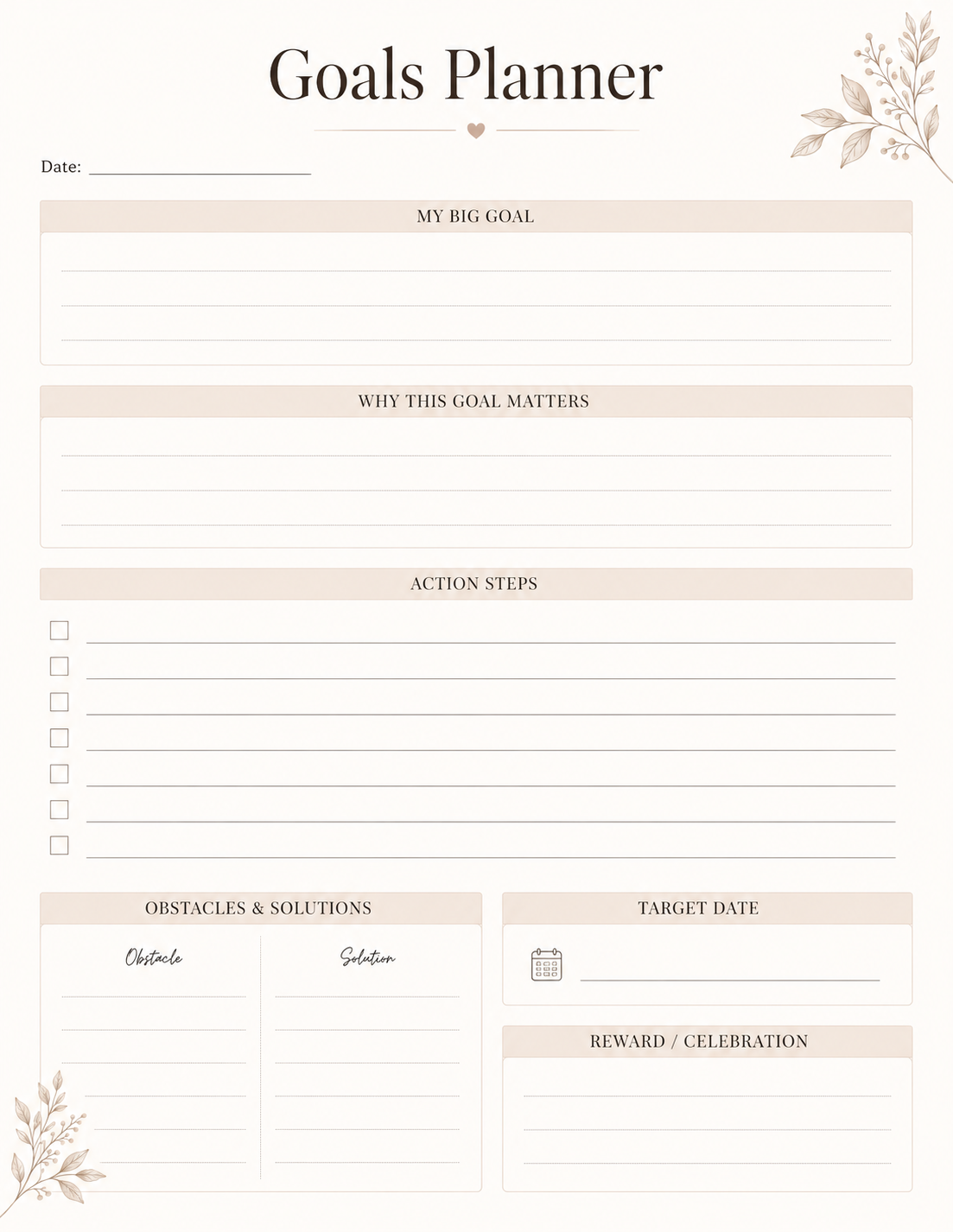 Daily Life Planner Printable
