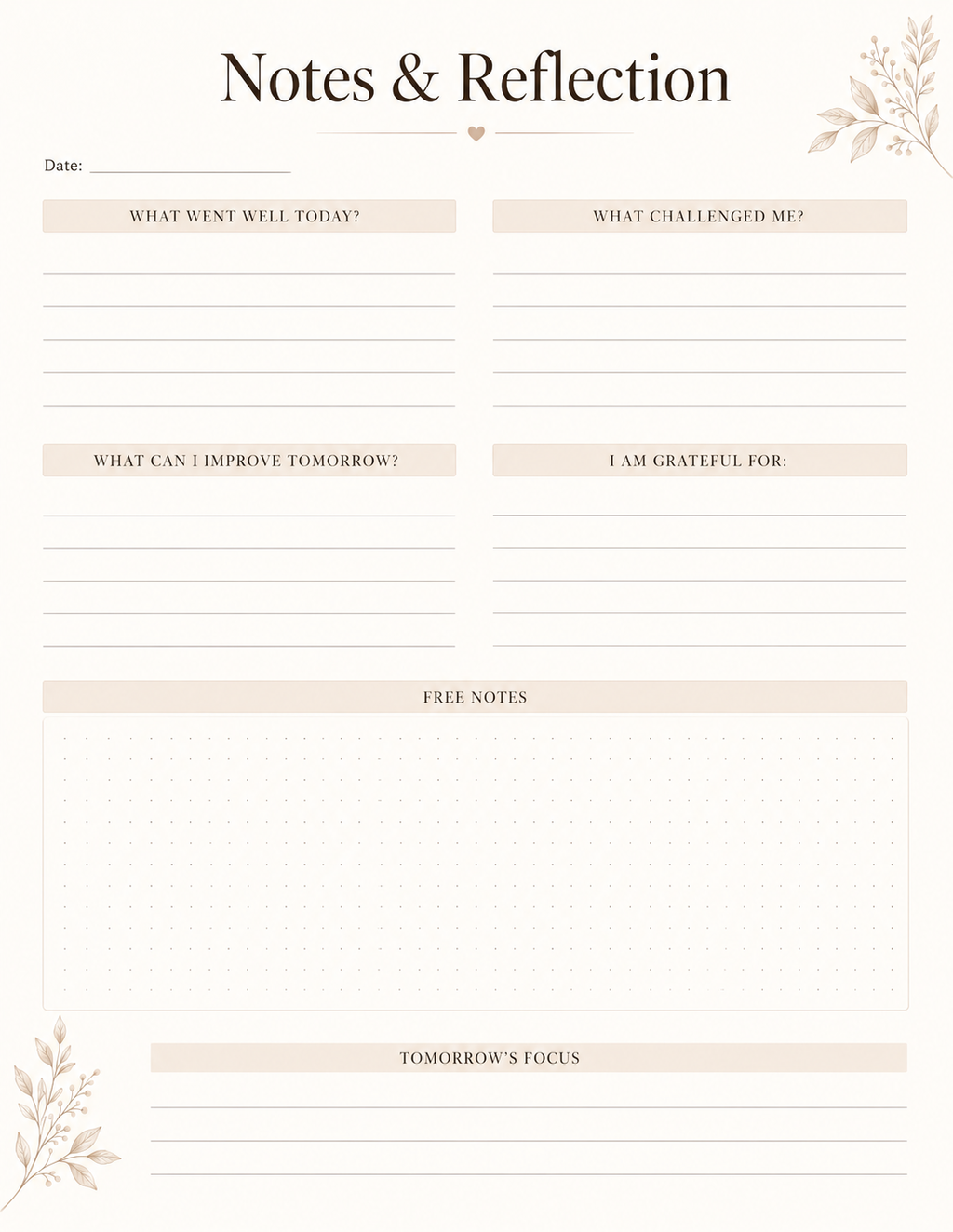 Daily Life Planner Printable