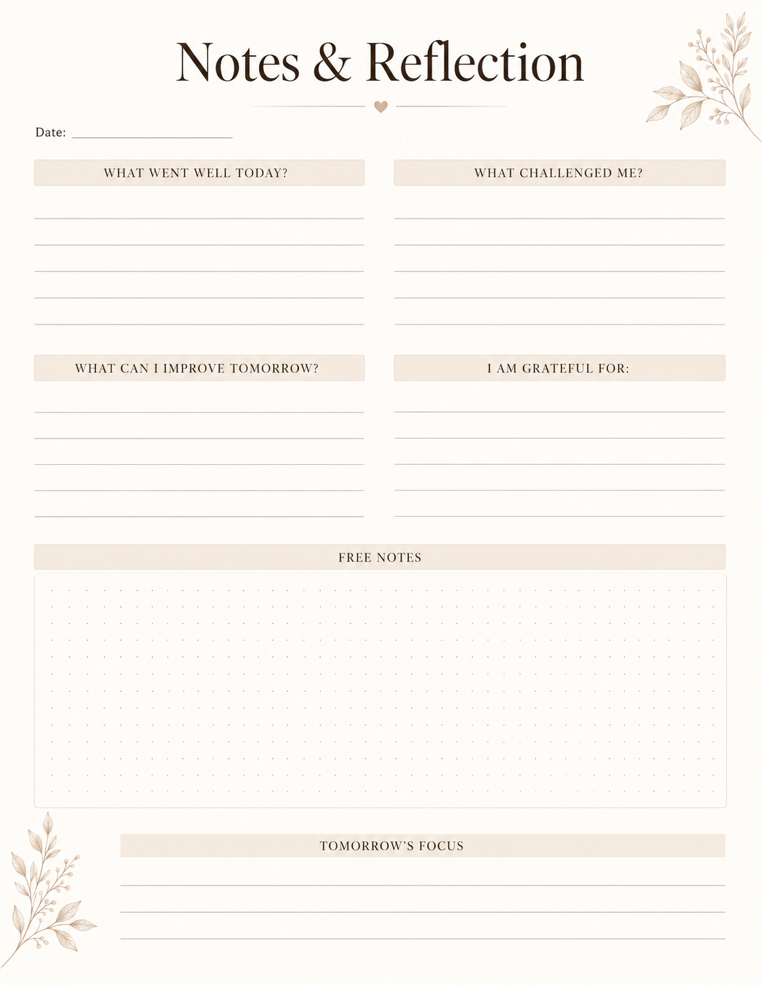 Daily Life Planner Printable