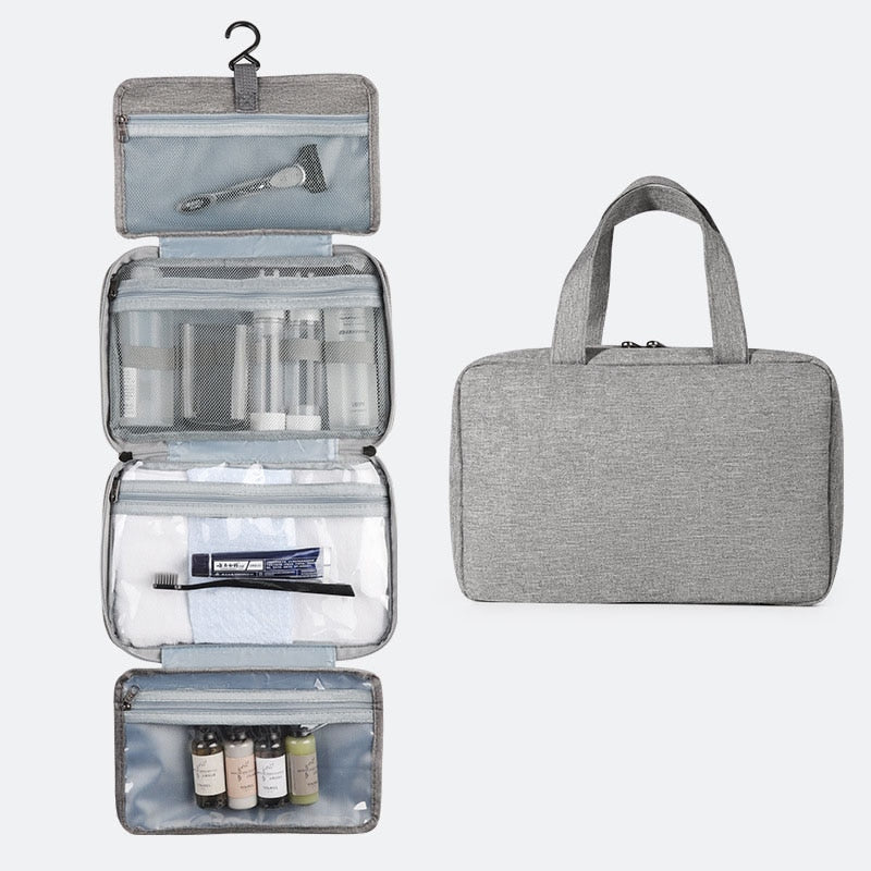 Four-fold Storage Bag Travel Waterproof  Dry And Wet Separation Wash Organizer Bathroom And kitchen Sundries Storage Hanging Bag